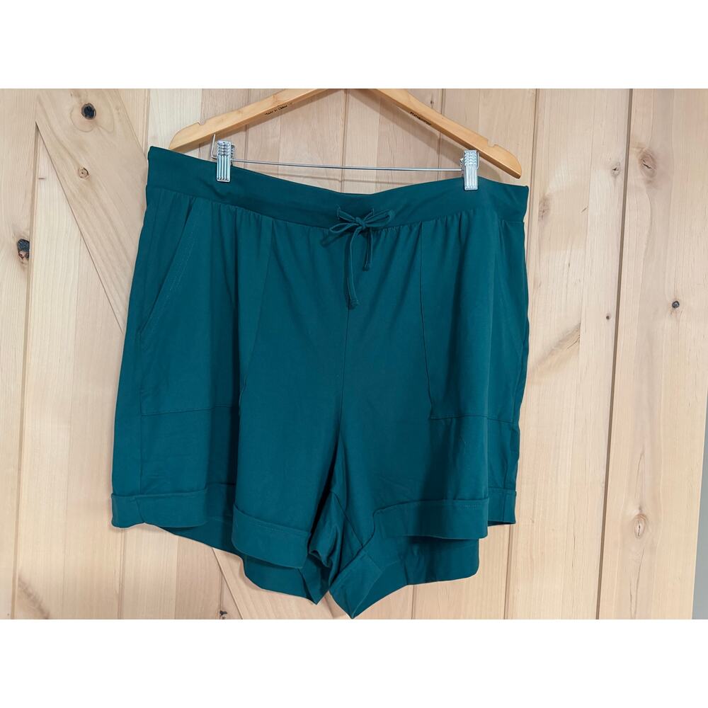 LulaRoe | NWT Jessica Teal Green Patch Pocket Shorts | Size 3XL (24-26)